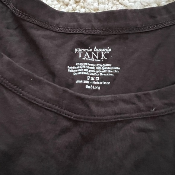 New Yummie tummie shapewear tank top shirt brown cami compression Small long - Picture 3 of 4